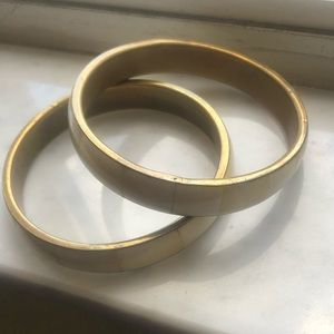 Brass and faux bone bangle